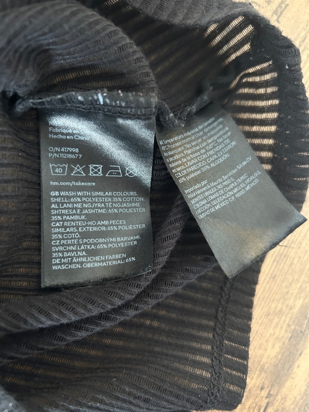 See through Black Ribbed Tank Top with Scoop Neck - Picture 4 of 4